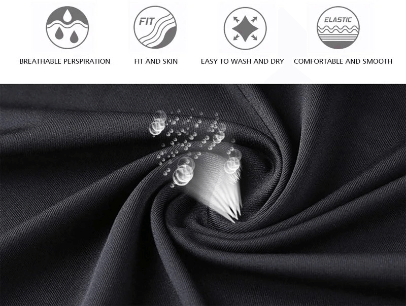 Close-up of breathable, stretchy athletic fabric showing moisture-wicking and elasticity features ideal for dynamic workouts.